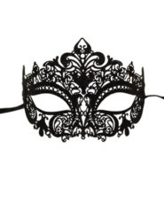 Black Glitter Metal Masquerade Facepiece