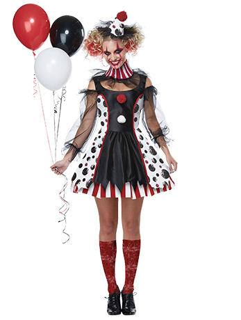 Ladies Twisted Clown Costume - Angels Fancy Dress
