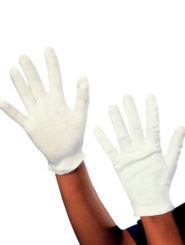 Kids White Cotton Gloves